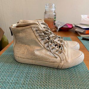 Frye Distressed High Top Sneakers